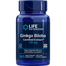 SUPER GINKGO BILOBA EXTRACT 120mg 365caps LIFE EXTENSION
